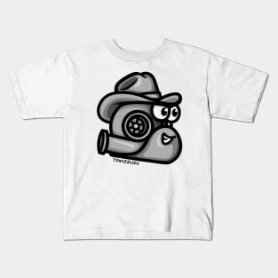 Turbo Snail - Cowboy (Gray) Kids T-Shirt